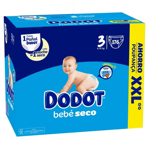 10 PACOTES - FRALDAS Babydot® Bebé-Seco